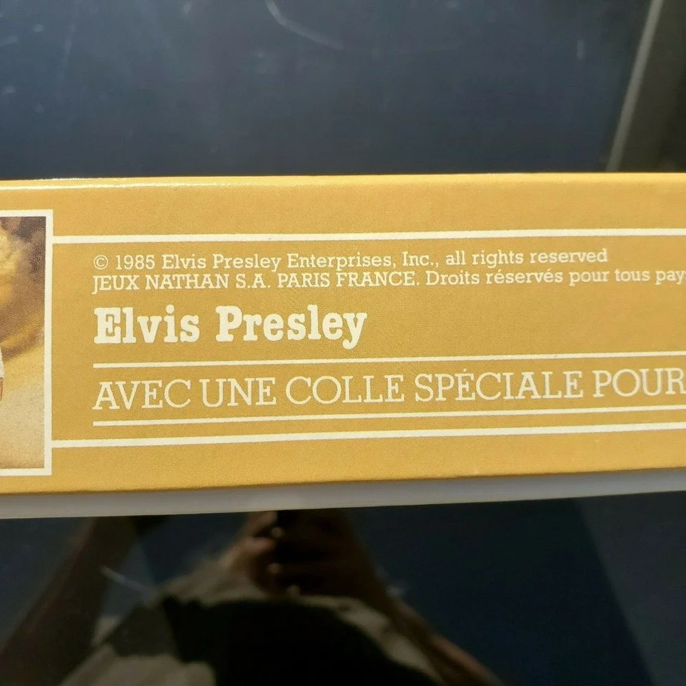 Vtg 1985 Elvis Presley 1000 Piece Jigsaw Puzzle by Nathan Numbered Certificate